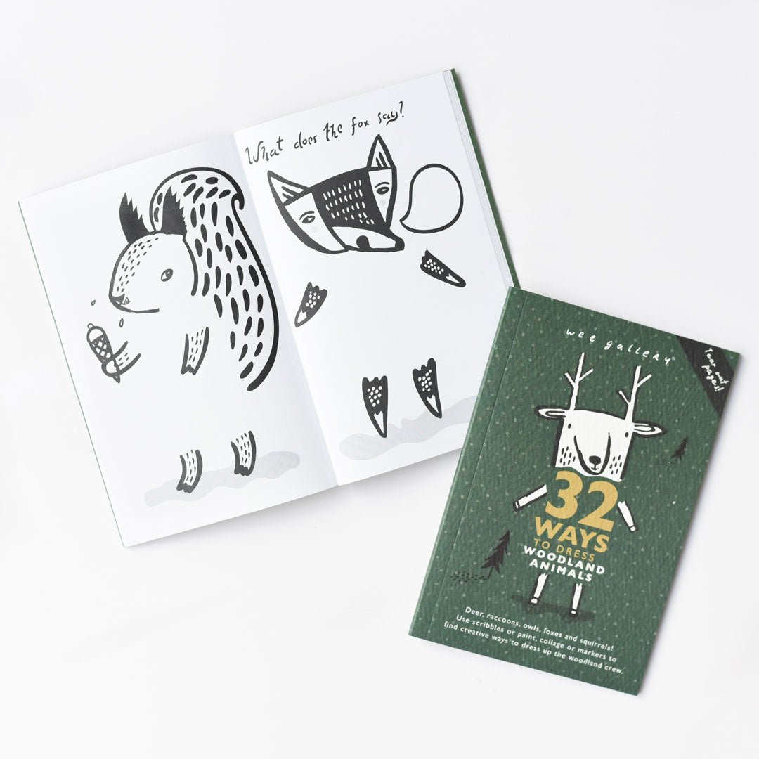 32 Ways to Dress Woodland Animals - Activity Book - Chickadees Wooden Toys