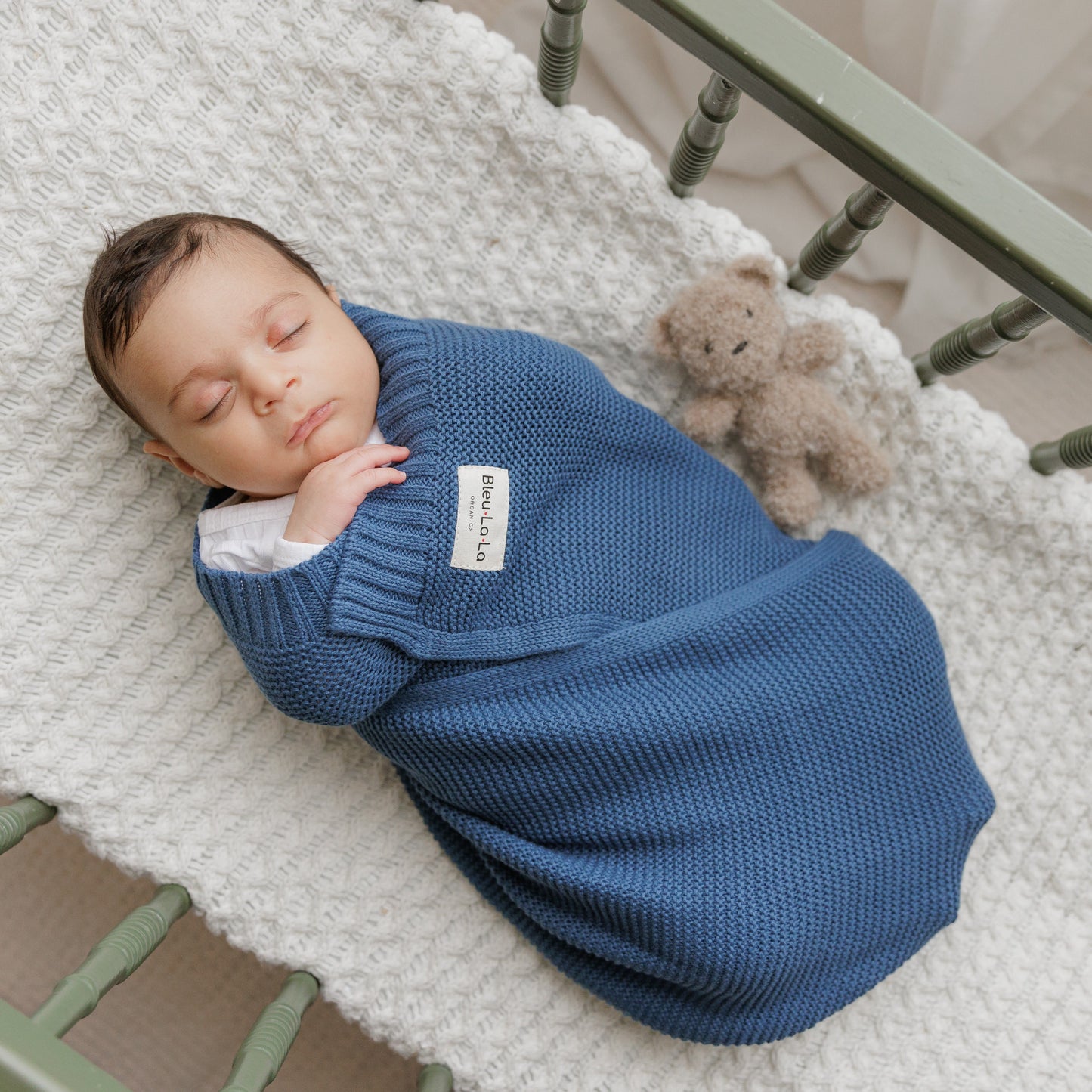Heritage Knit - 100% Organic Cotton Luxury Knit Baby Swaddle Blanket - Chickadees Wooden Toys
