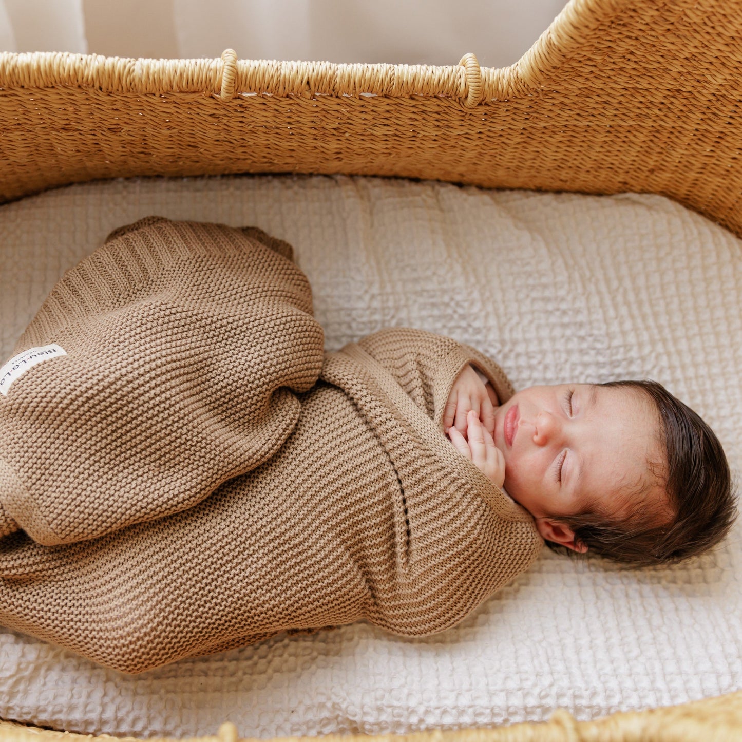 Heritage Knit - 100% Organic Cotton Luxury Knit Baby Swaddle Blanket - Chickadees Wooden Toys