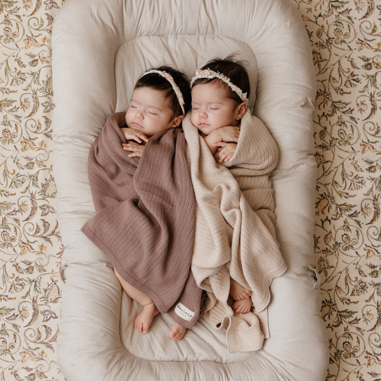 Organic Ribbed Knit Cotton Baby Blanket - Chickadees Wooden Toys