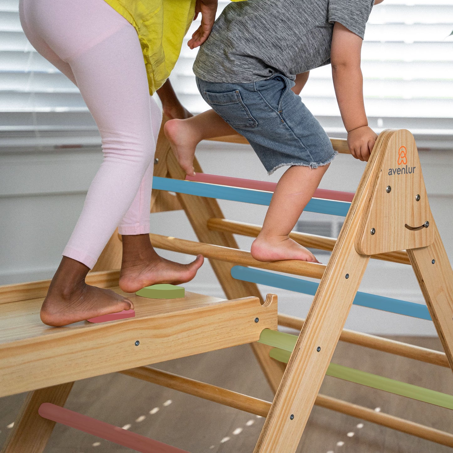 Hazel - Pikler Triangle Ladder & Rocker Set - Chickadees Wooden Toys
