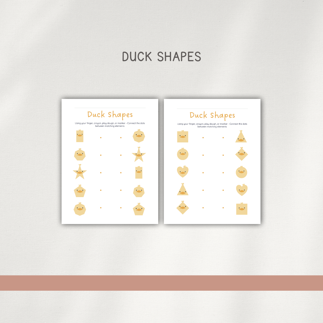 Ducks - Preschool Activity Pages - Chickadees Wooden Toys