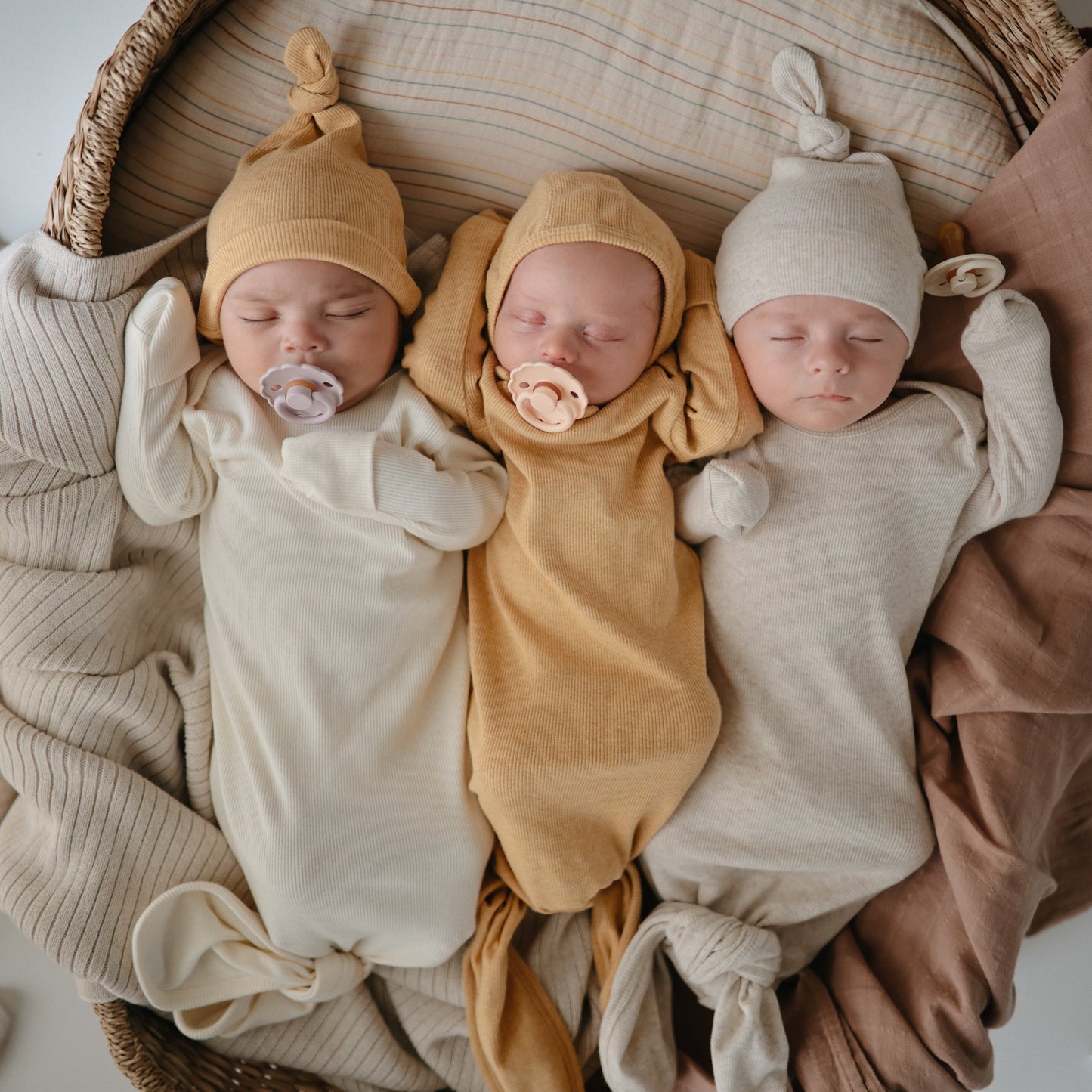 Ribbed Baby Beanie - Chickadees Wooden Toys