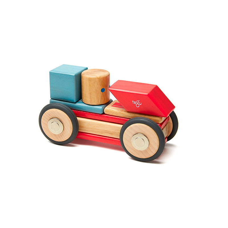 Daredevil <br>Magnetic Wooden Blocks <br>Stunt Team, 12 pieces - Chickadees Wooden Toys