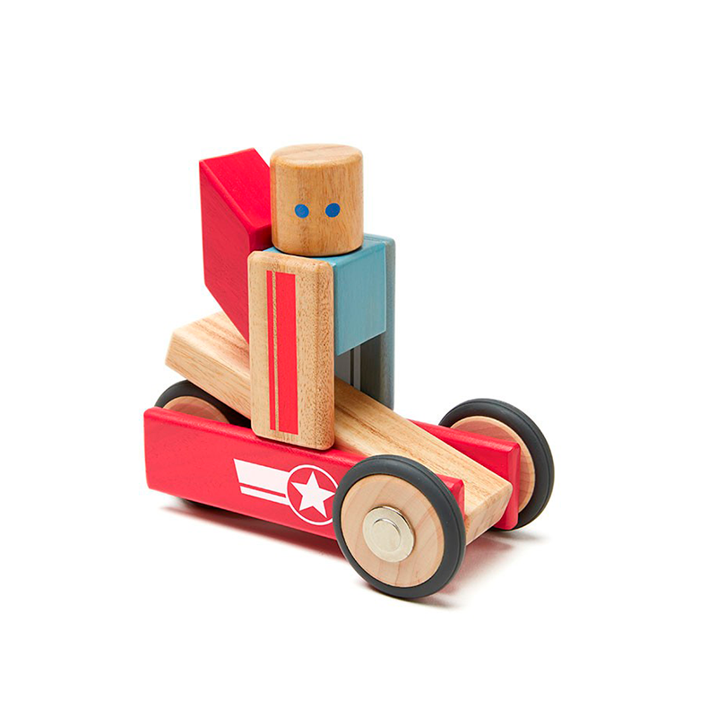 Daredevil <br>Magnetic Wooden Blocks <br>Stunt Team, 12 pieces - Chickadees Wooden Toys