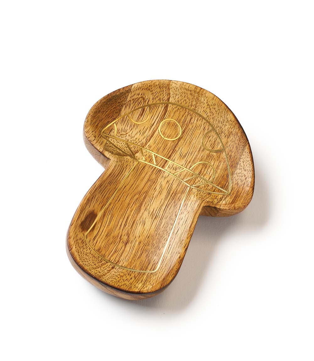 Drishti Mushroom Trinket Dish - Brass inlay