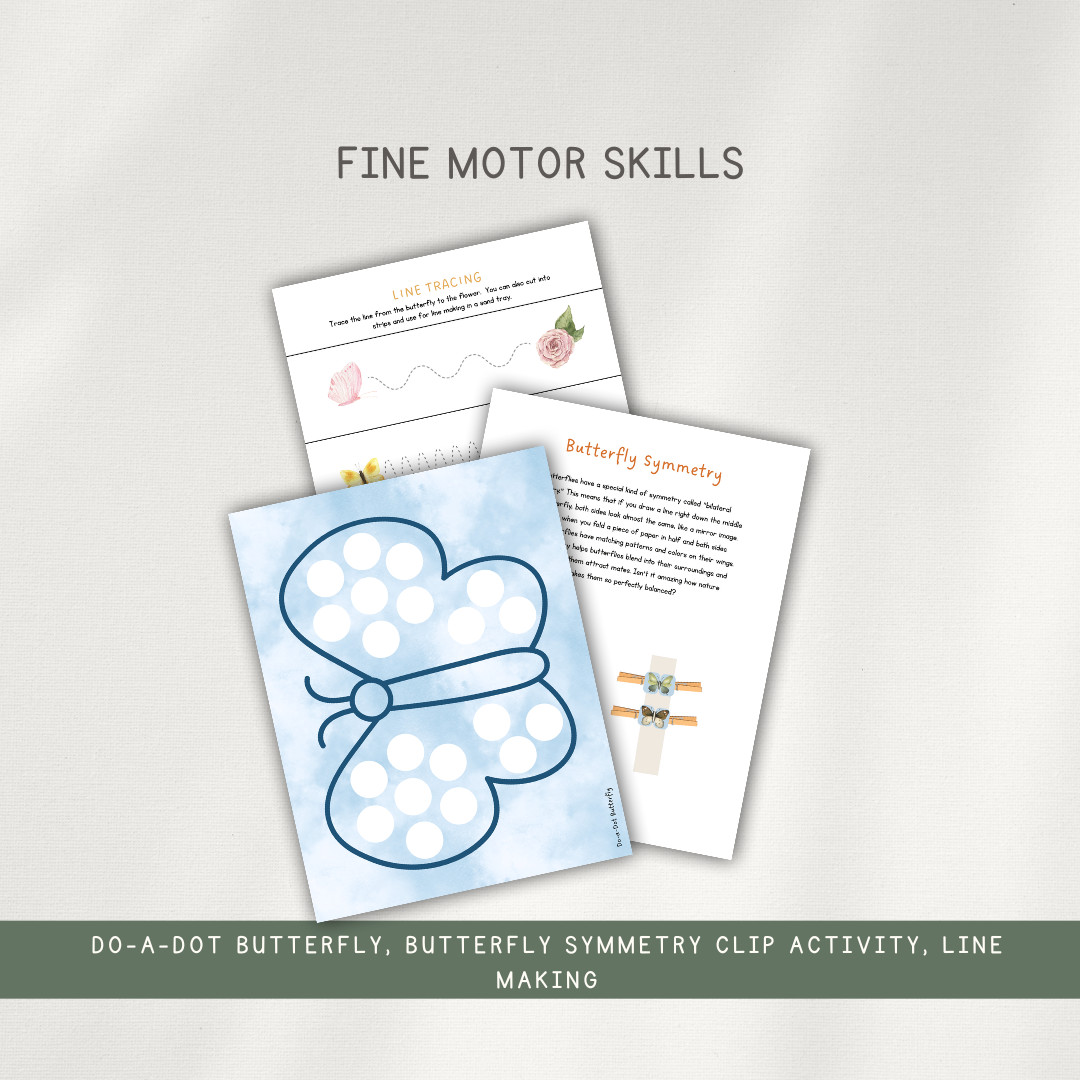 Butterfly Activity Pages - Printed Packet - Chickadees Wooden Toys