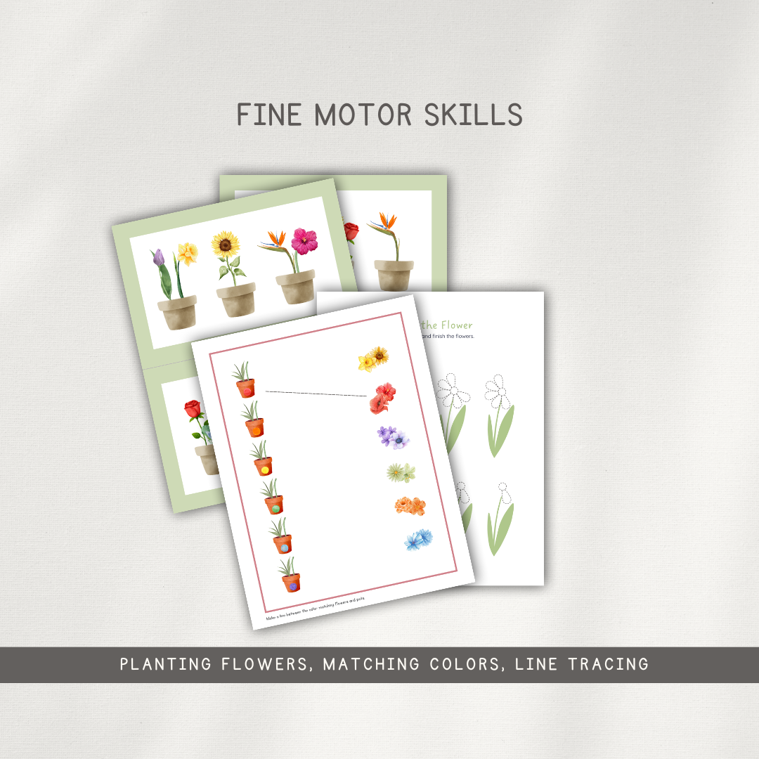 Gardening Themed Activity Pages - Digital Download - Chickadees Wooden Toys
