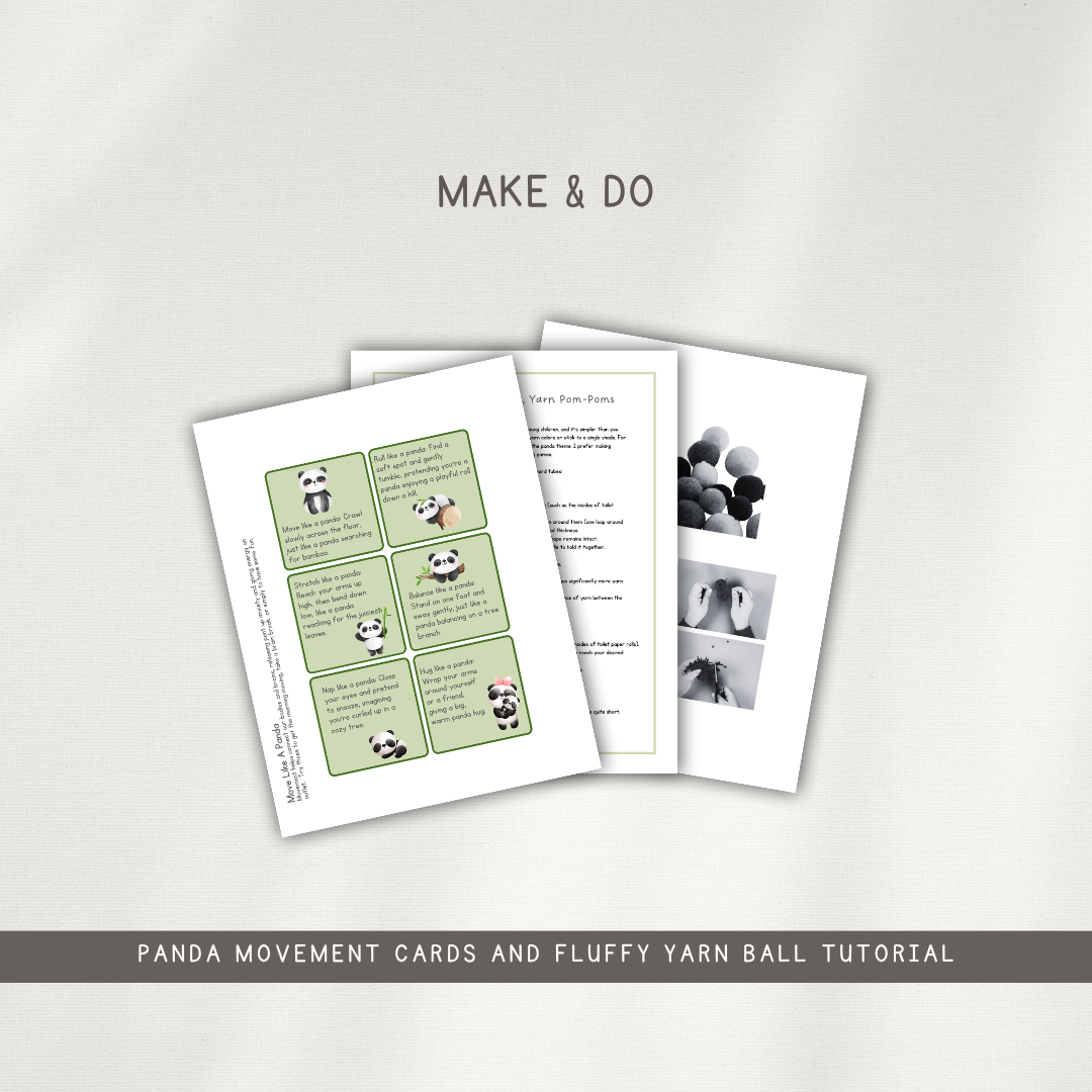 Panda Themed Activity Pages - Digital Download - Chickadees Wooden Toys