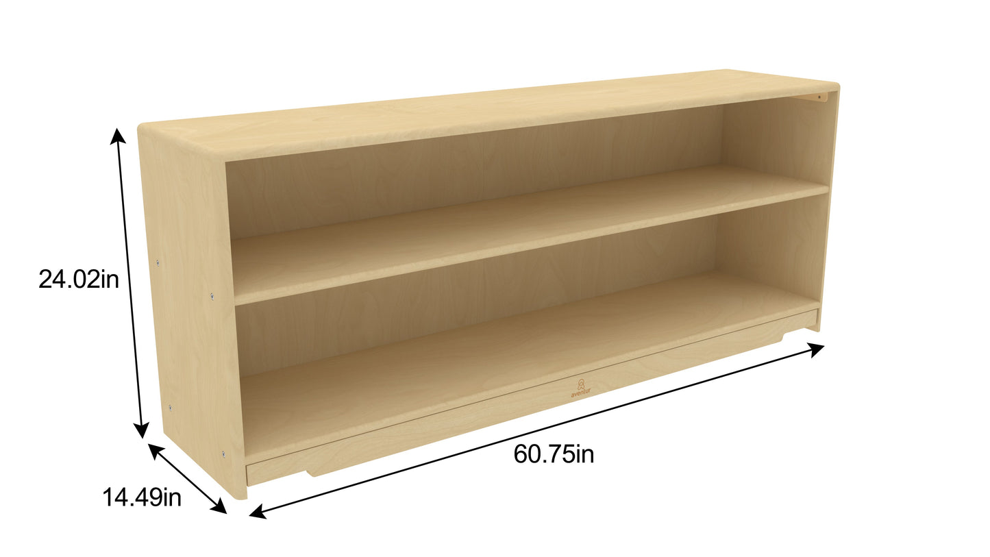 Montessori Classroom Shelf - 5' x 24" - Closed Back - Chickadees Wooden Toys