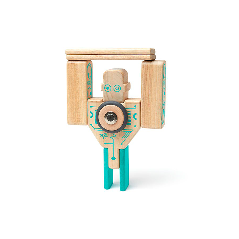 Magbot <br>Magnetic Wooden Blocks <br>Future Collection, 9 pieces - Chickadees Wooden Toys