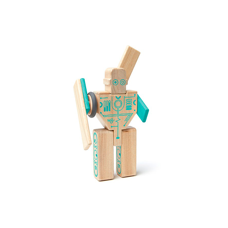 Magbot <br>Magnetic Wooden Blocks <br>Future Collection, 9 pieces - Chickadees Wooden Toys