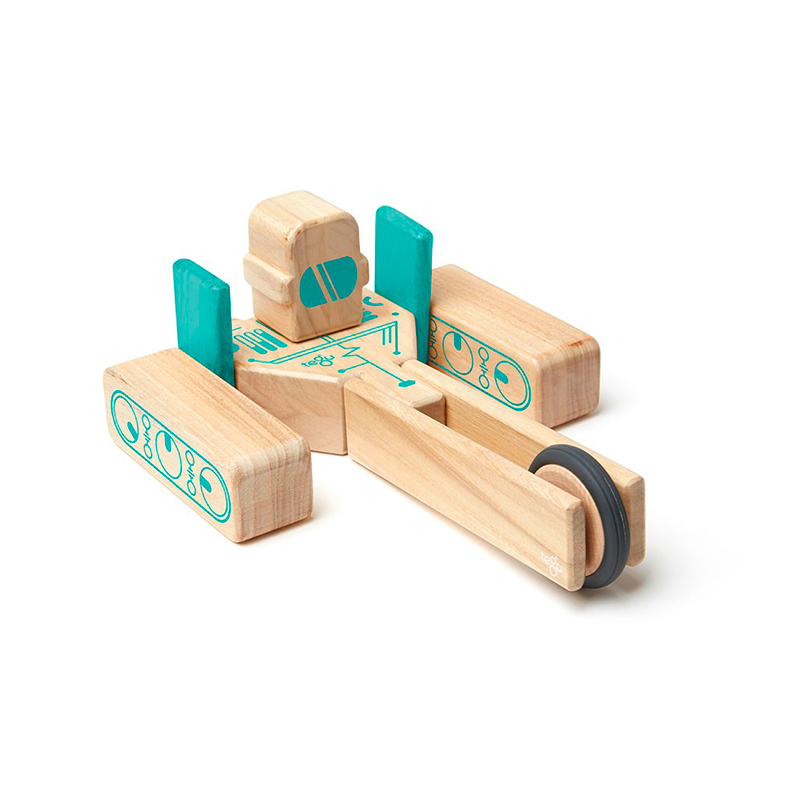 Magbot <br>Magnetic Wooden Blocks <br>Future Collection, 9 pieces - Chickadees Wooden Toys