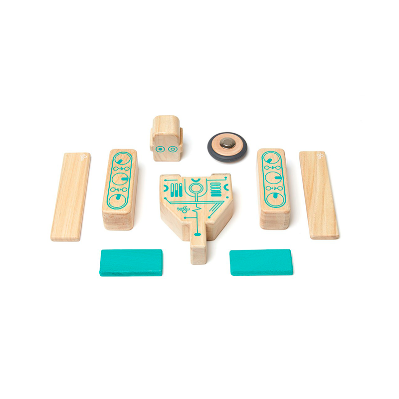 Magbot <br>Magnetic Wooden Blocks <br>Future Collection, 9 pieces - Chickadees Wooden Toys