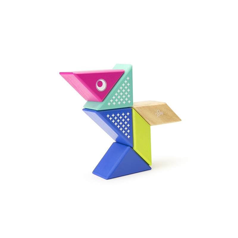 Travel Pals - Hummingbird <br>Magnetic Wooden Blocks <br>6 pieces - Chickadees Wooden Toys