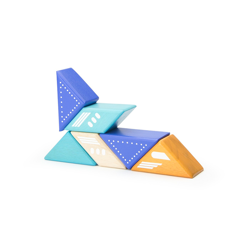 Travel Pals - Jet Plane <br>Magnetic Wooden Blocks <br>6 pieces - Chickadees Wooden Toys