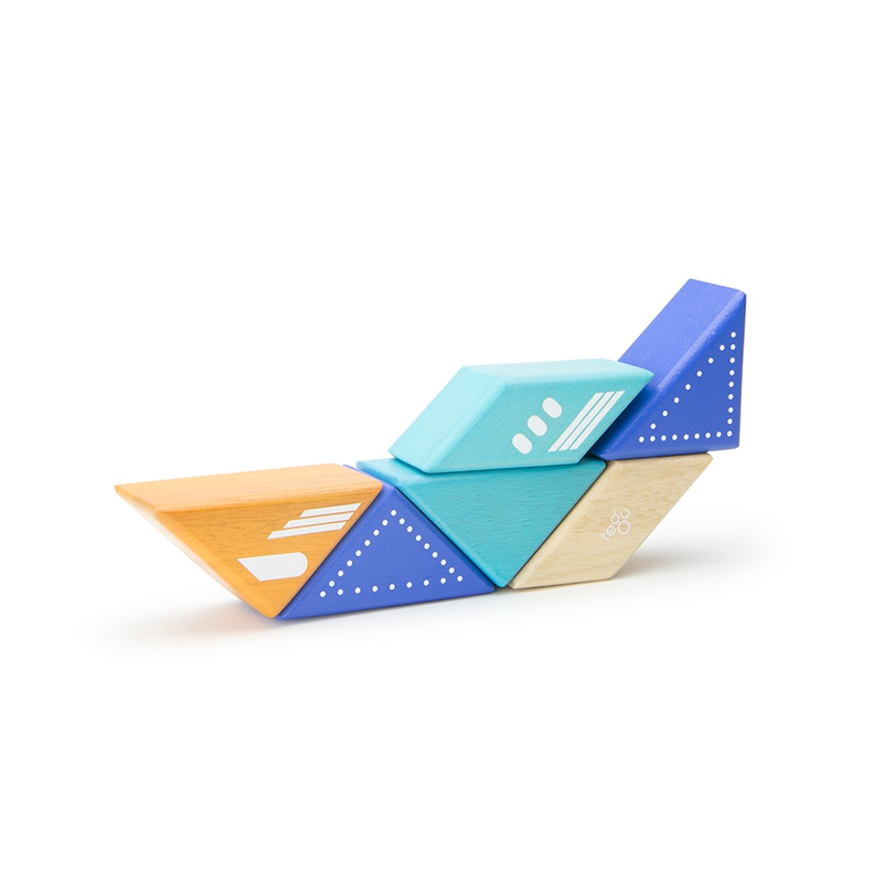 Travel Pals - Jet Plane <br>Magnetic Wooden Blocks <br>6 pieces - Chickadees Wooden Toys