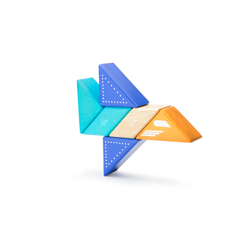 Travel Pals - Jet Plane <br>Magnetic Wooden Blocks <br>6 pieces - Chickadees Wooden Toys