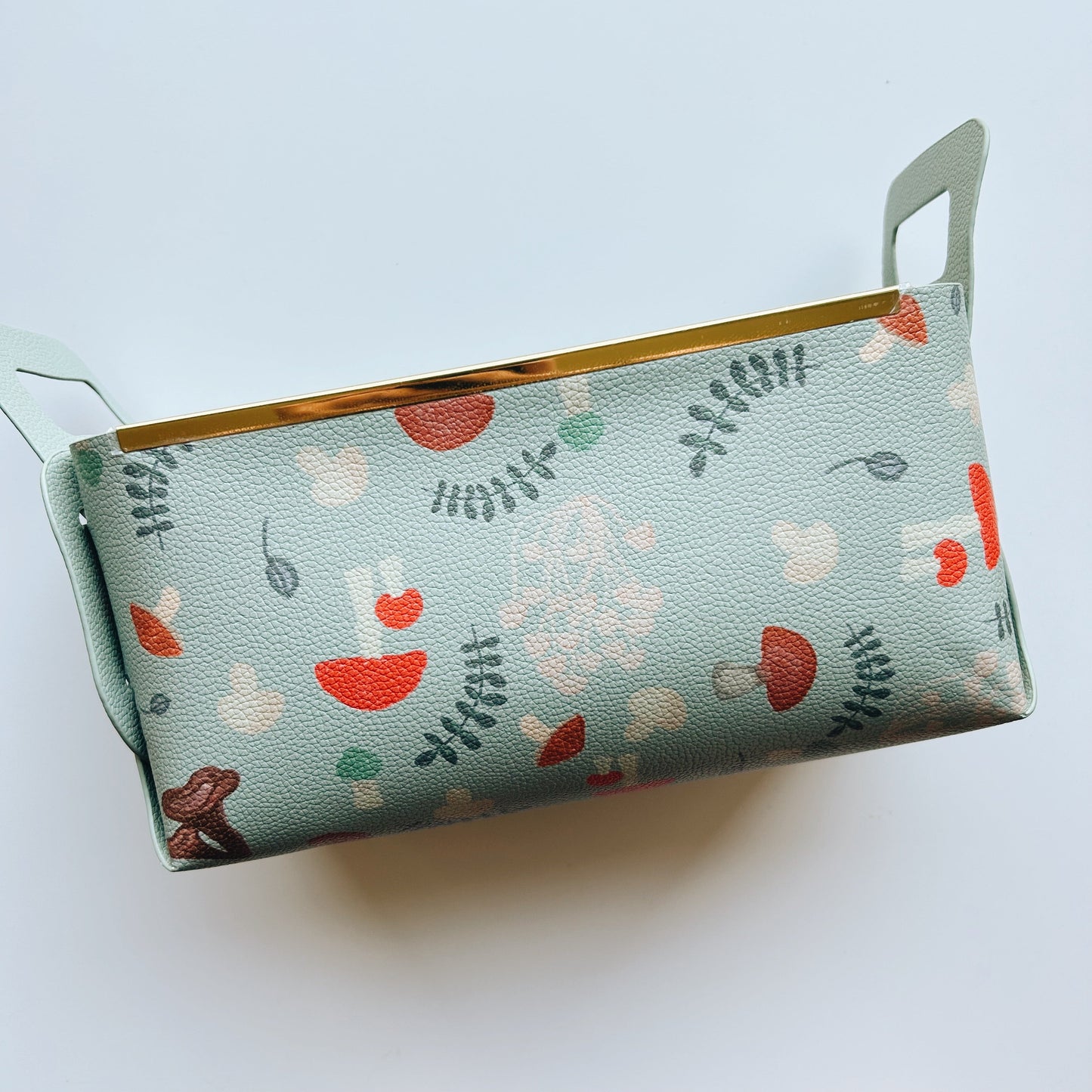 Reversible Origami Tote (mushroom & mint) - Chickadees Wooden Toys