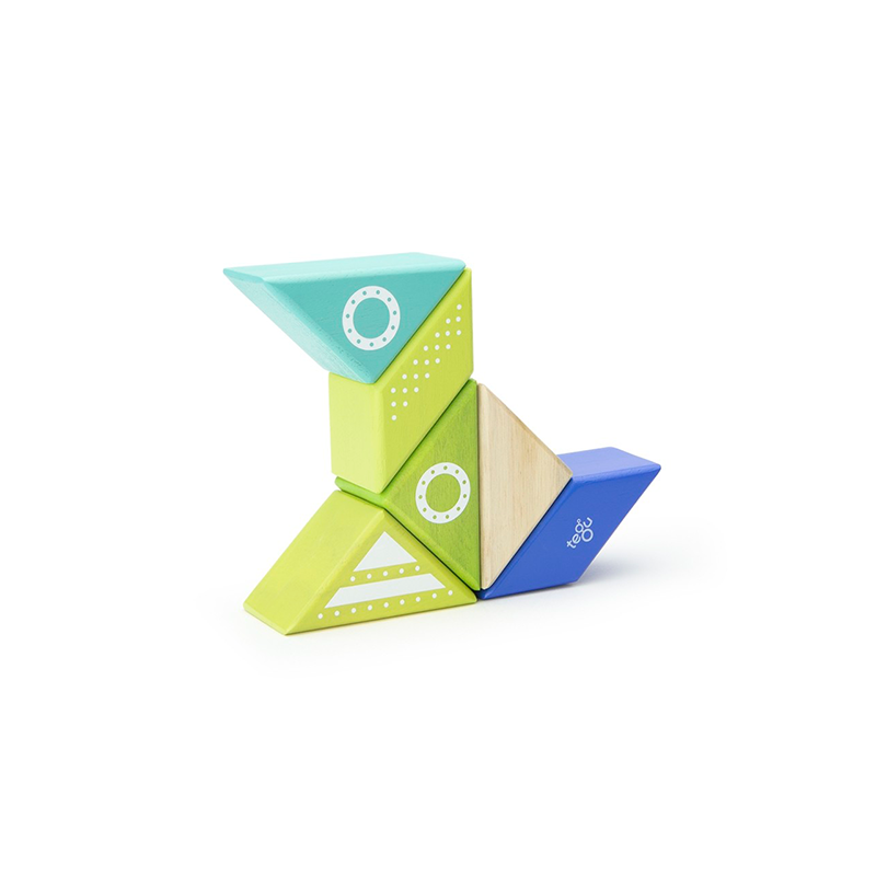 Travel Pals - Spaceship <br>Magnetic Wooden Blocks <br>6 pieces - Chickadees Wooden Toys