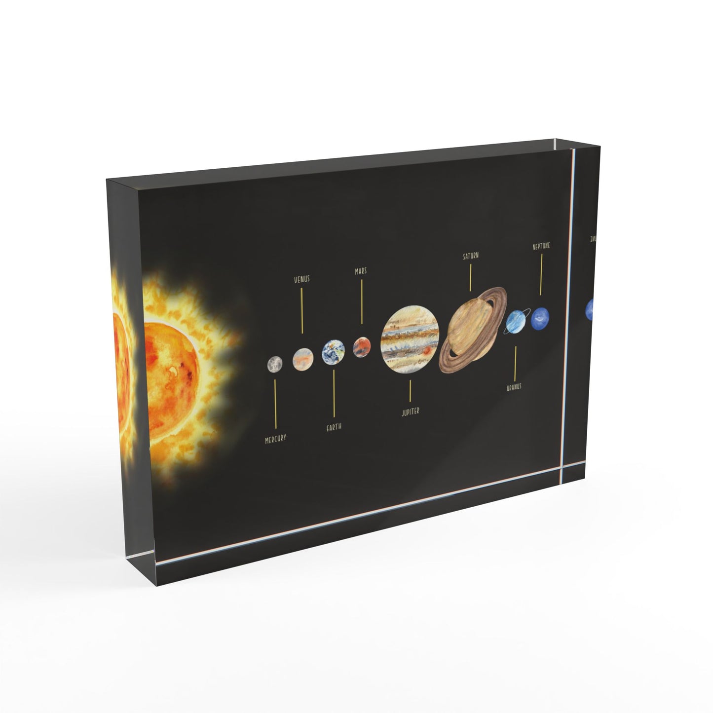 Solar System Acrylic Block