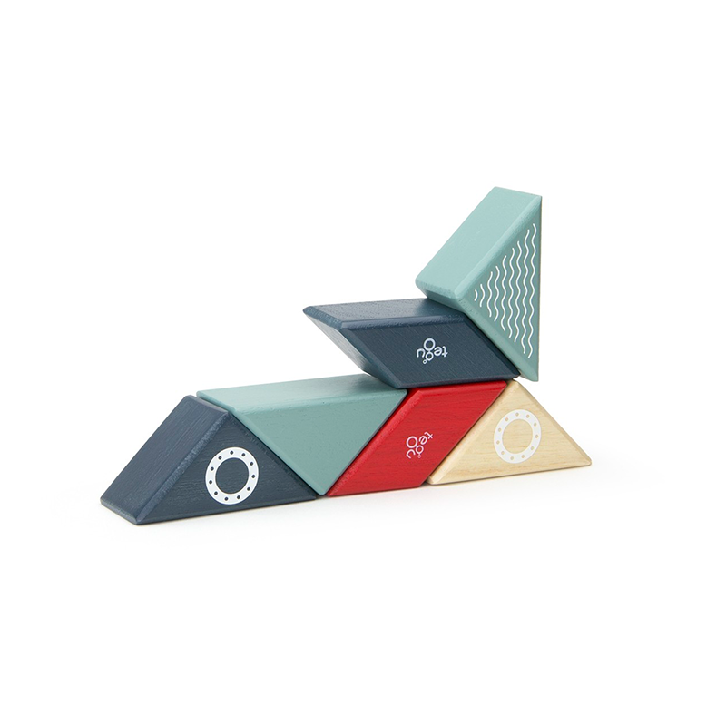 Travel Pals - Tugboat <br>Magnetic Wooden Blocks <br>6 pieces - Chickadees Wooden Toys
