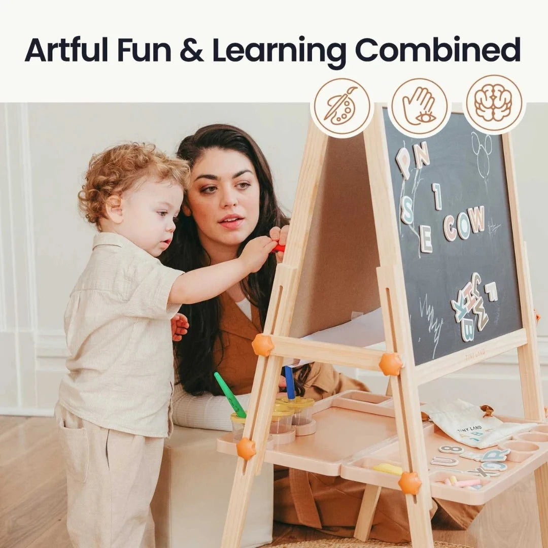 Tiny Land® Magnitales Easel for Kids - Chickadees Wooden Toys