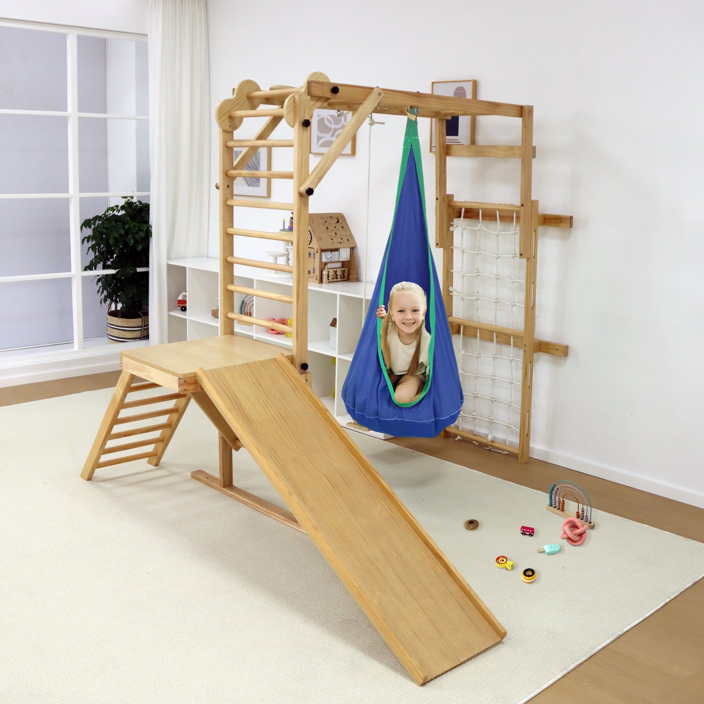 Avenlur Sensory Swing Hammock – Tear Drop Attachment for Grove, Walnut, Neem & Betula Indoor Climbers - Chickadees Wooden Toys
