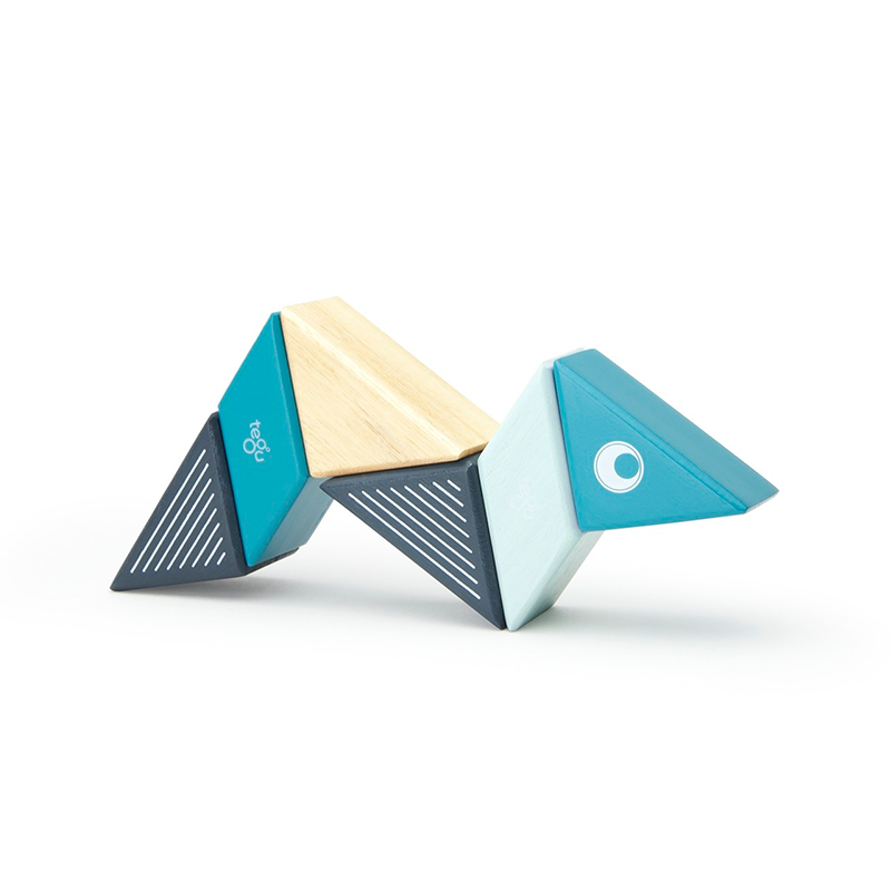 Travel Pals - Whale <br>Magnetic Wooden Blocks <br>6 pieces - Chickadees Wooden Toys