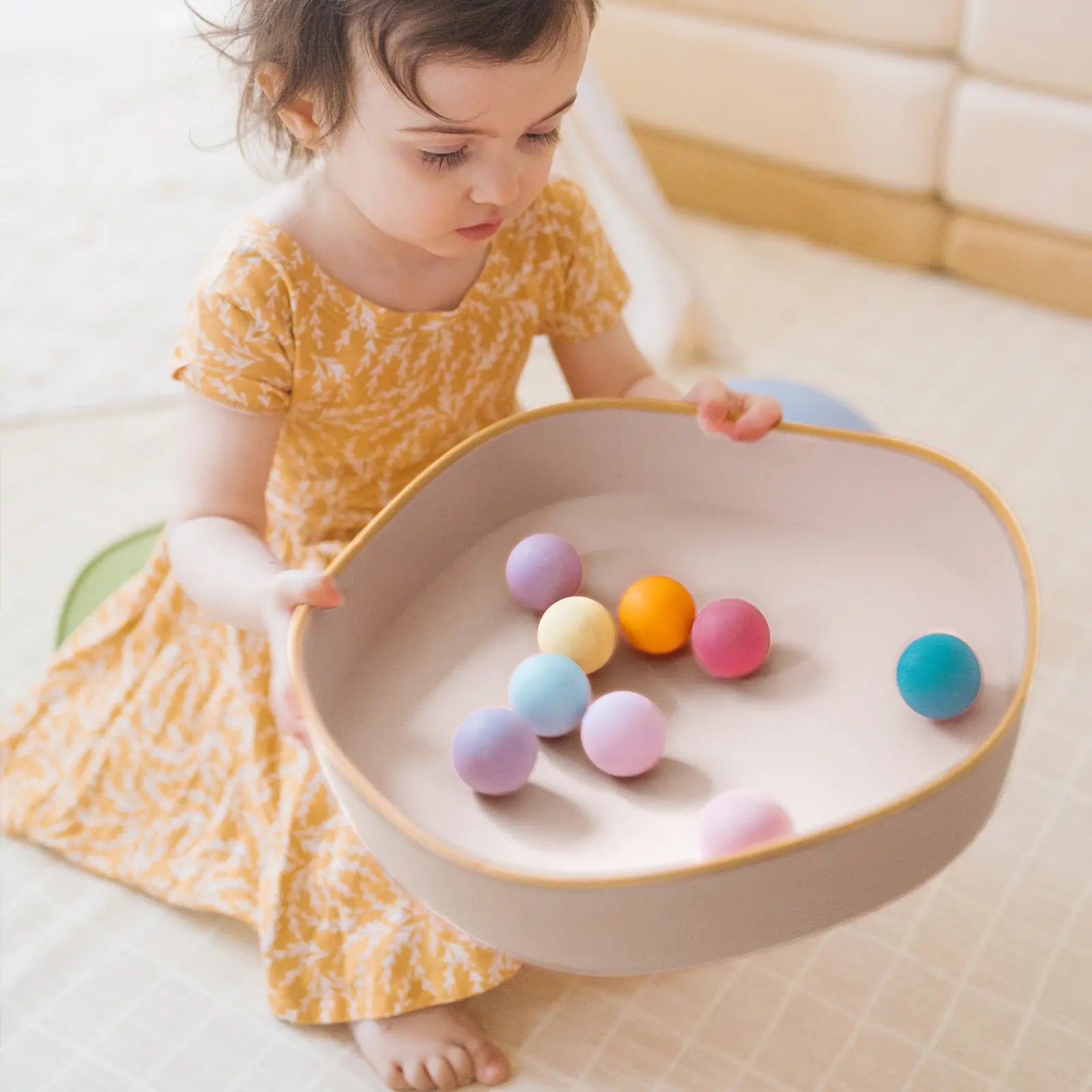 Tiny Land® Stepping Stones - Sunset Hues - Chickadees Wooden Toys