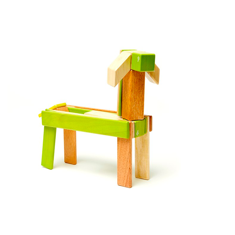 24-Piece Set <br>Magnetic Wooden Blocks <br>Tegu Classics - Chickadees Wooden Toys