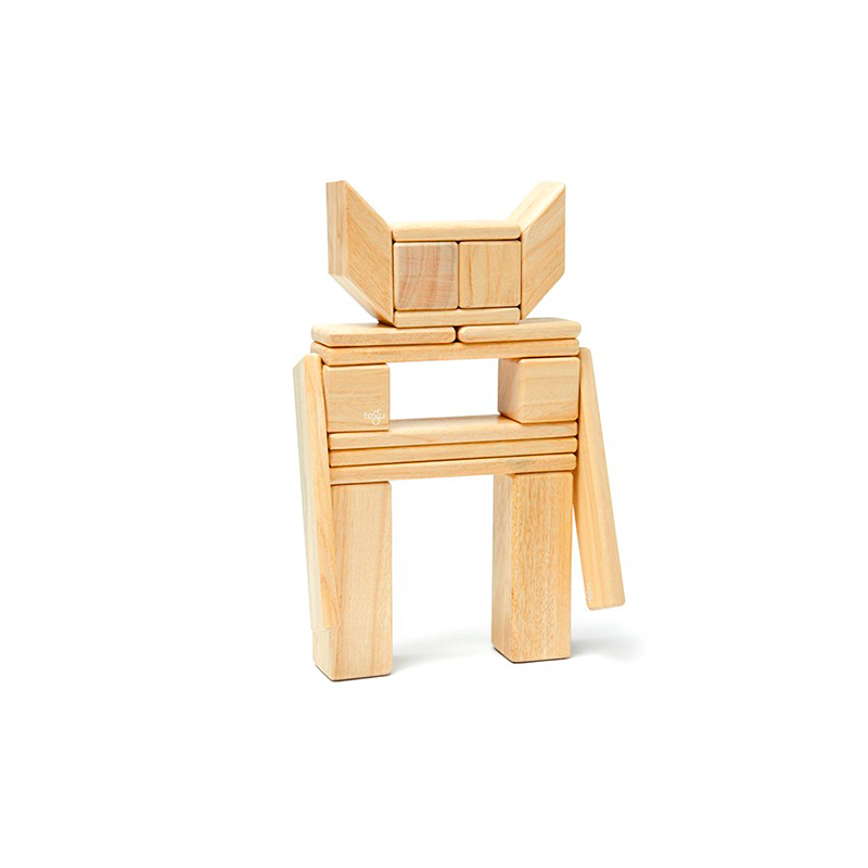 24-Piece Set <br>Magnetic Wooden Blocks <br>Tegu Classics - Chickadees Wooden Toys