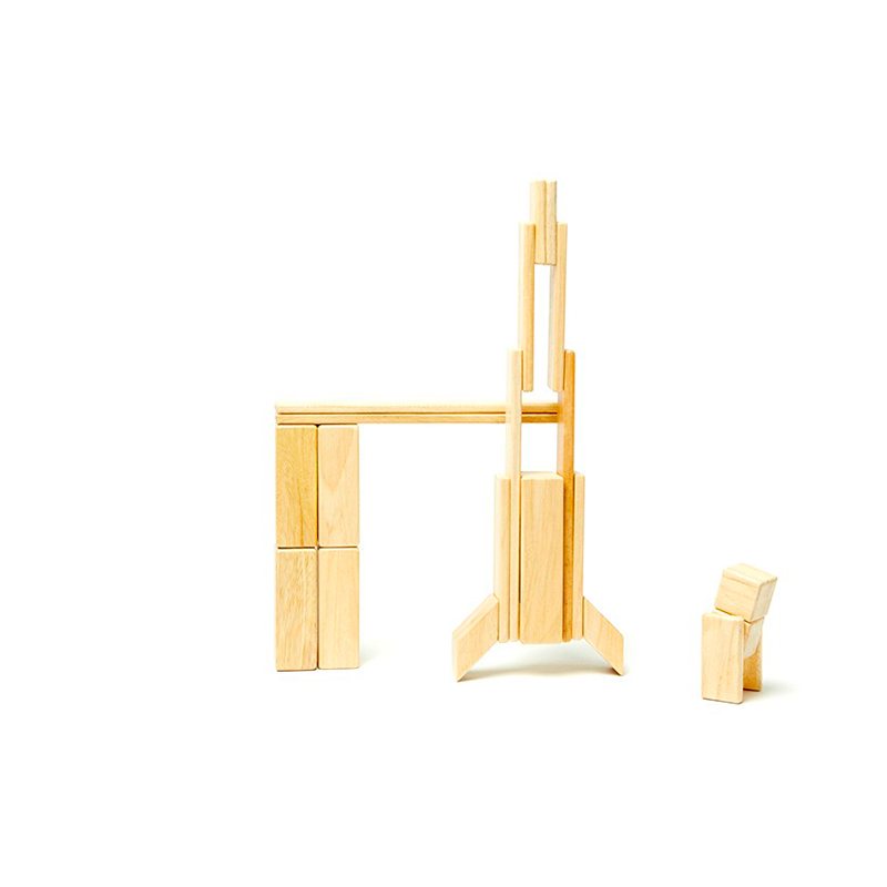 24-Piece Set <br>Magnetic Wooden Blocks <br>Tegu Classics - Chickadees Wooden Toys