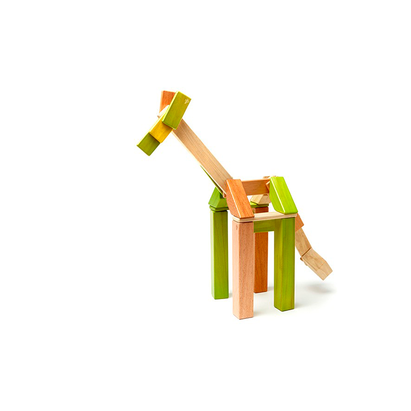 42-Piece Set <br>Magnetic Wooden Blocks <br>Tegu Classics - Chickadees Wooden Toys