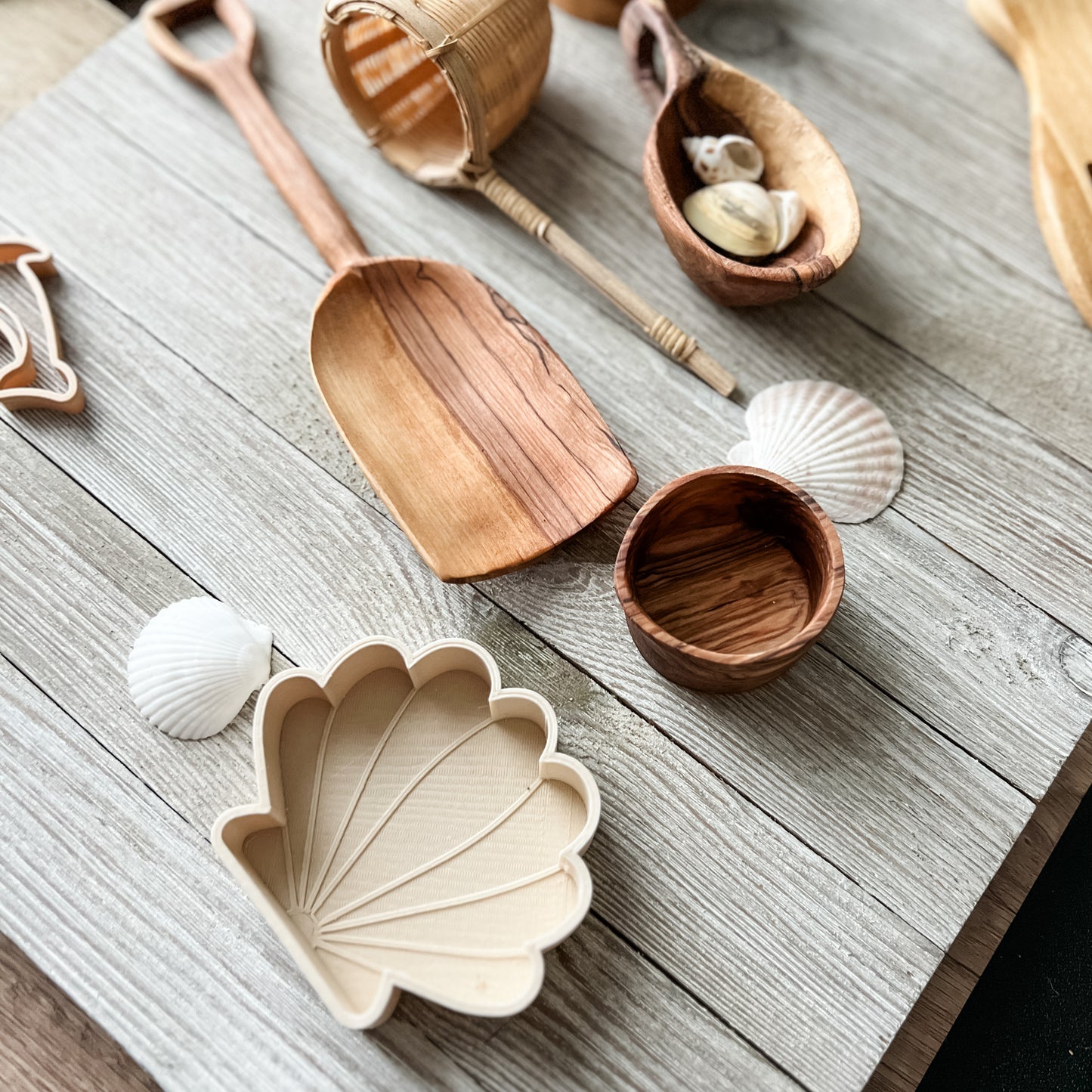 Olive Wood Shovel - Chickadees Wooden Toys