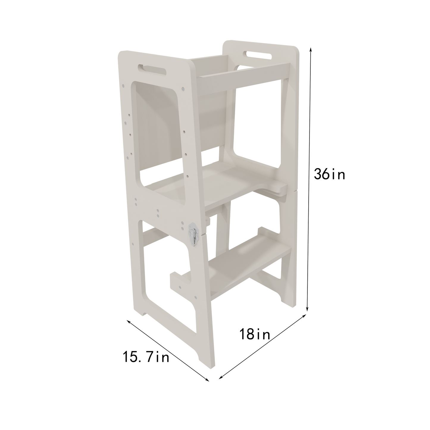 Date - 4 in 1 Kitchen Tower, Desk, Step Stool and Chalkboard - Chickadees Wooden Toys