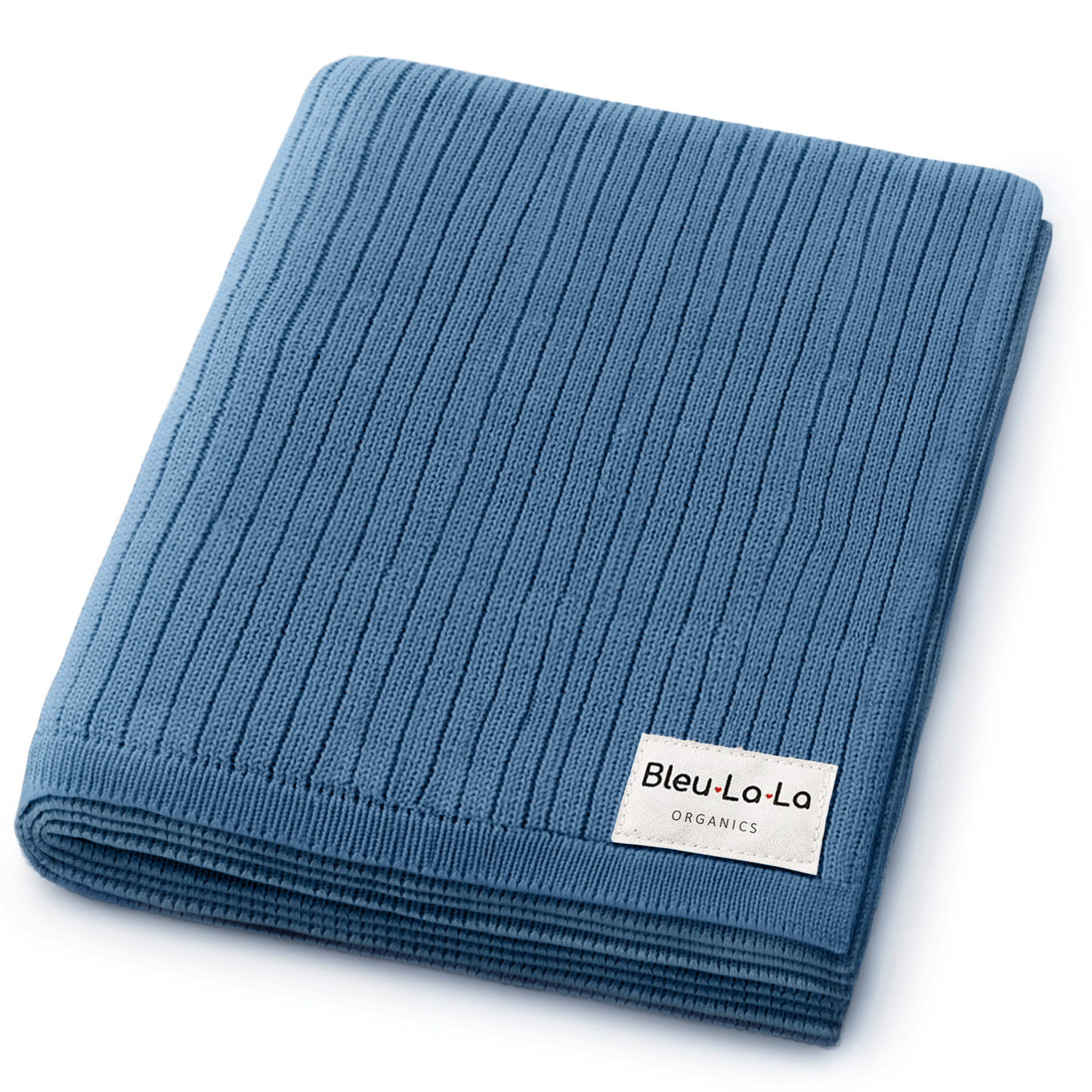 Organic Ribbed Knit Cotton Baby Blanket - Chickadees Wooden Toys