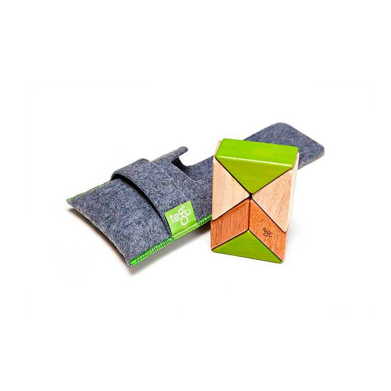 Pocket Pouch Prism <br>Magnetic Wooden Blocks <br>6 pieces - Chickadees Wooden Toys