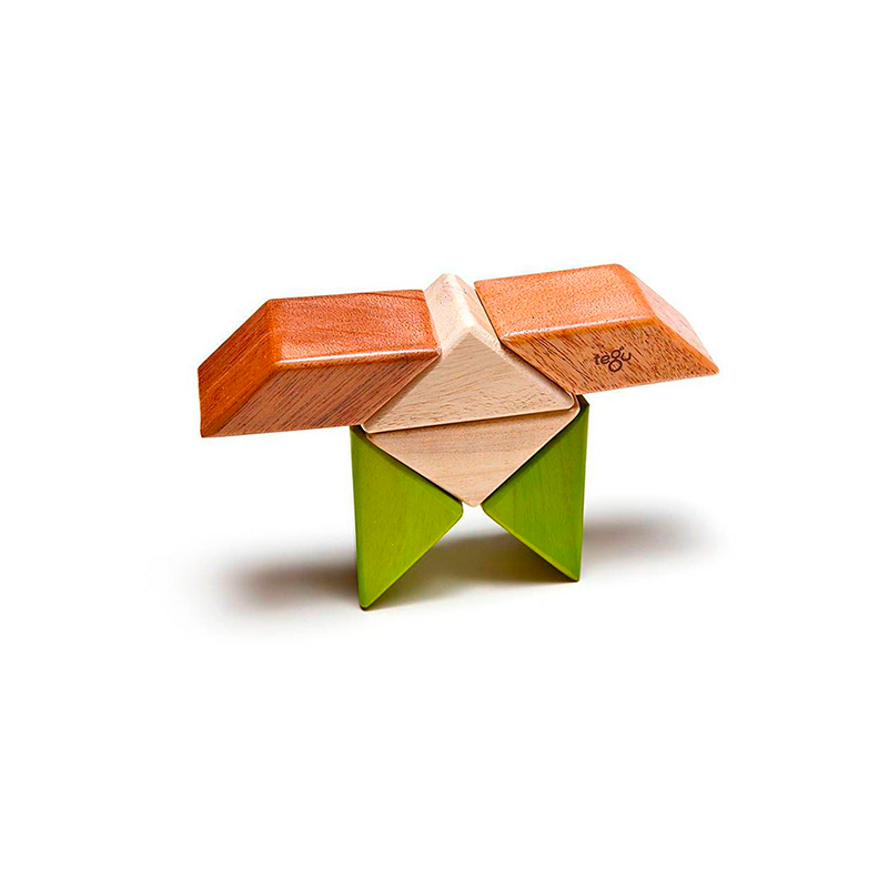 Pocket Pouch Prism <br>Magnetic Wooden Blocks <br>6 pieces - Chickadees Wooden Toys