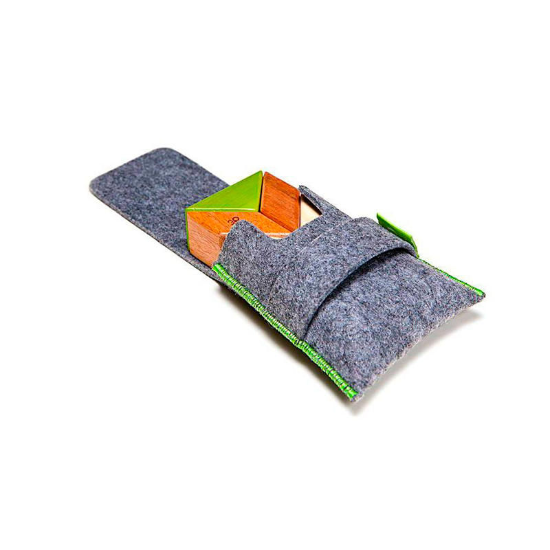 Pocket Pouch Prism <br>Magnetic Wooden Blocks <br>6 pieces - Chickadees Wooden Toys