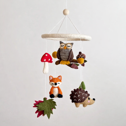 Forest Friends Felt Baby Mobile - Chickadees Wooden Toys