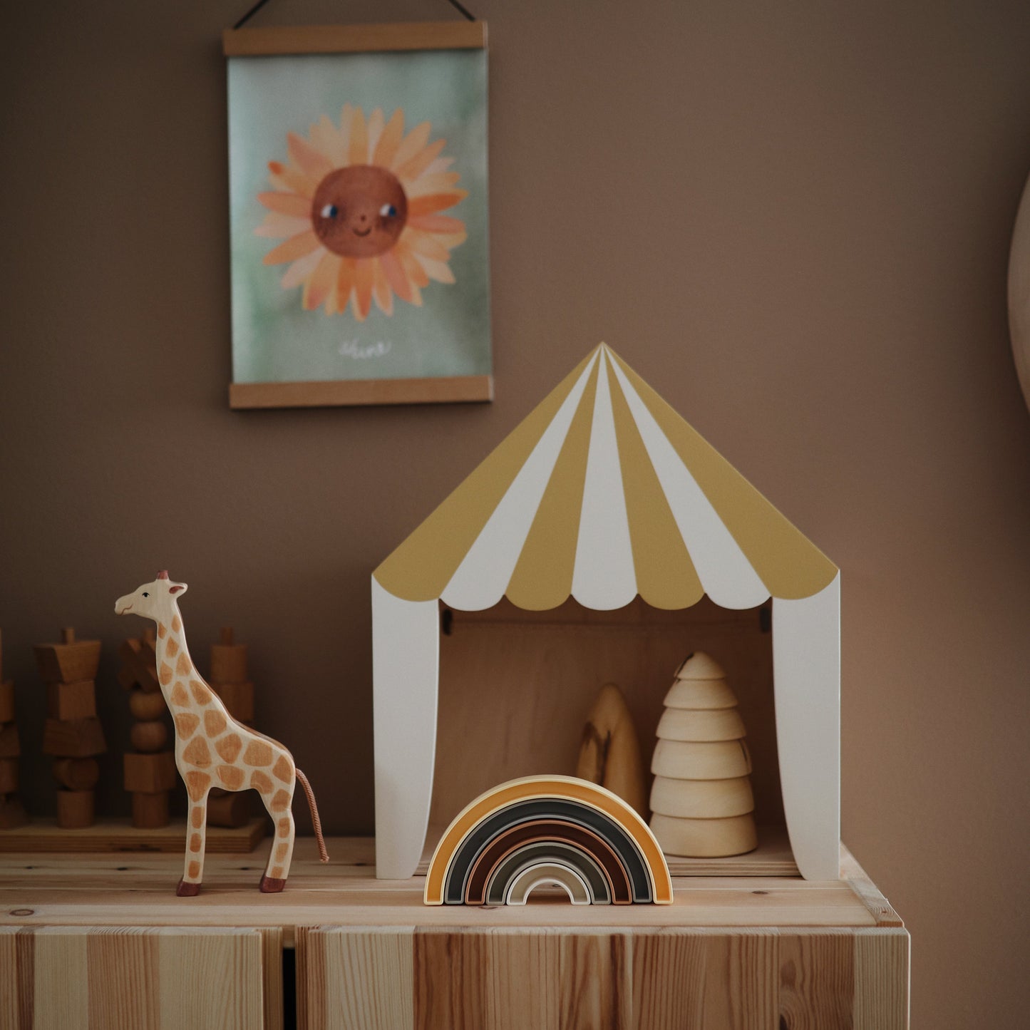 Rainbow Stacker Toy - Chickadees Wooden Toys