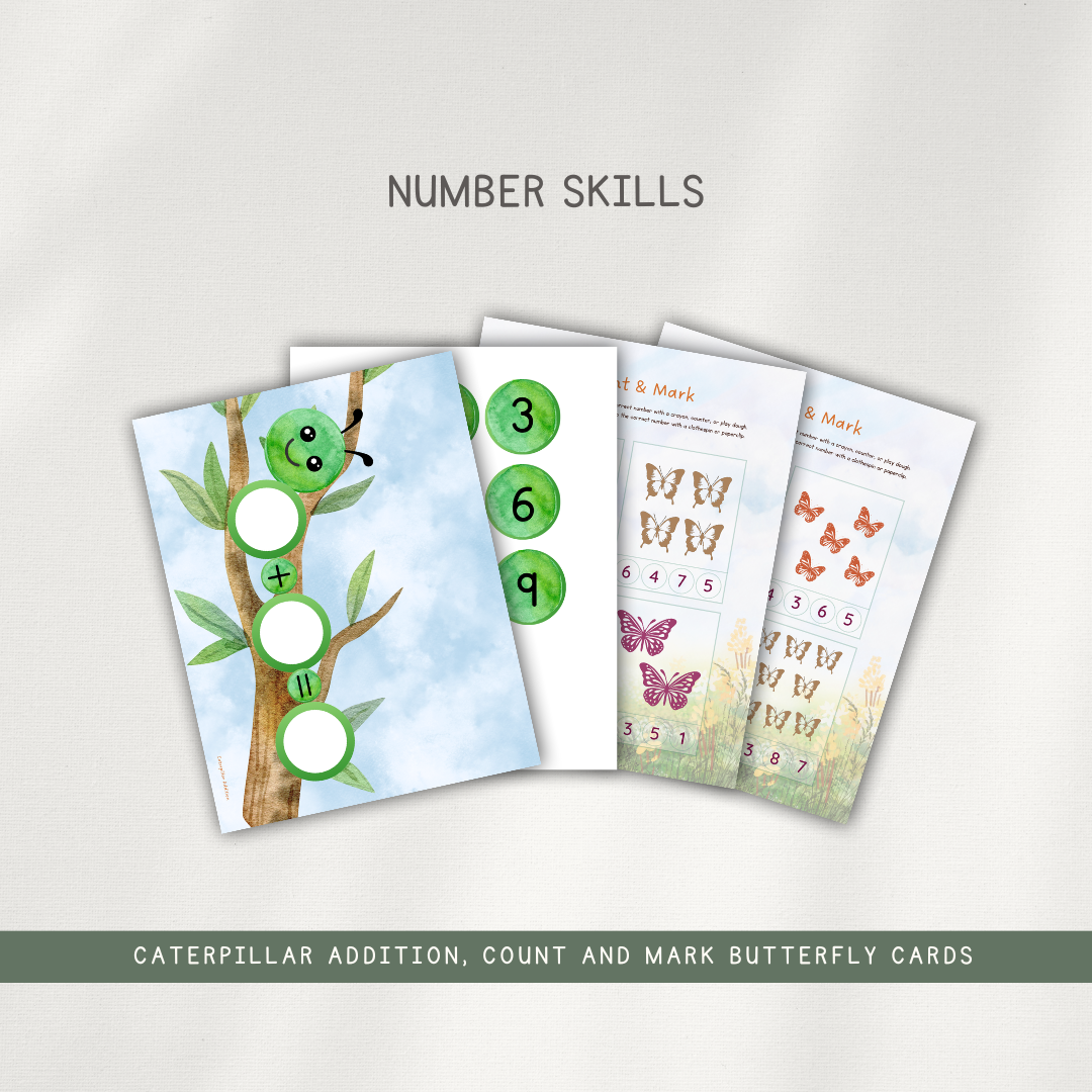 Butterfly Activity Pages - Printed Packet - Chickadees Wooden Toys