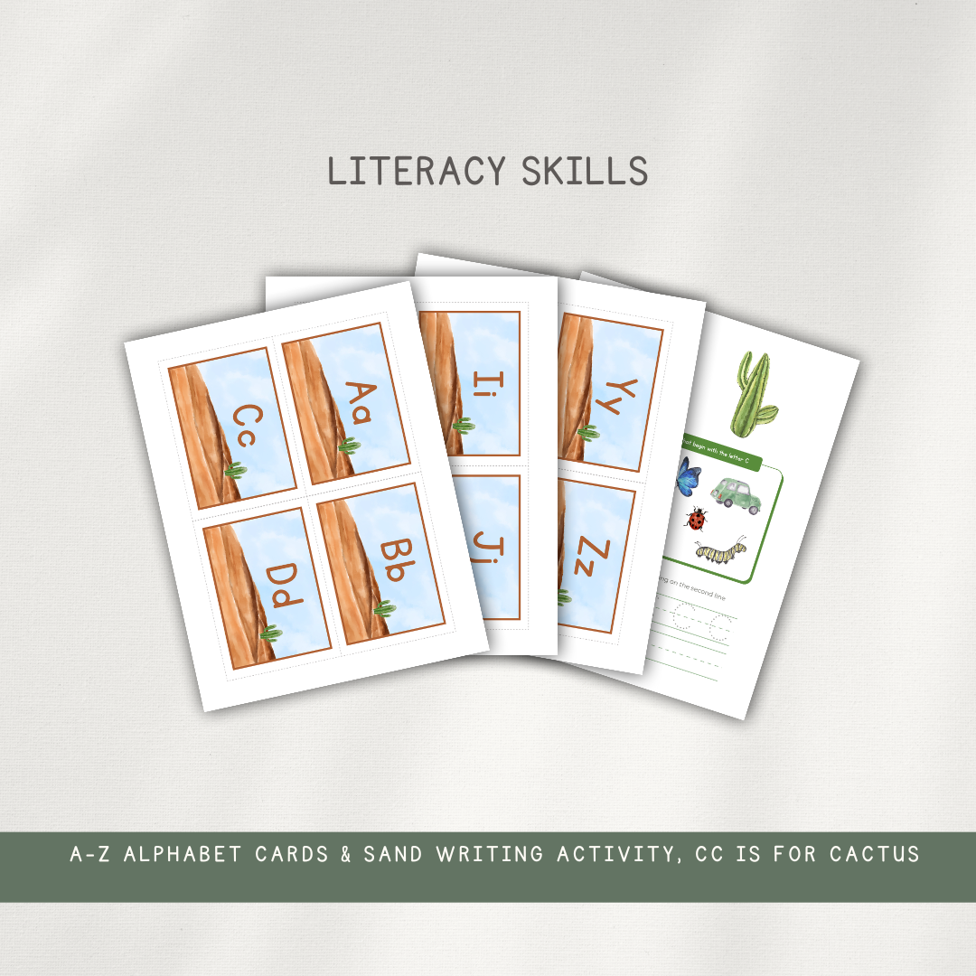 In the Desert Themed Activity Pages - Digital Download - Chickadees Wooden Toys