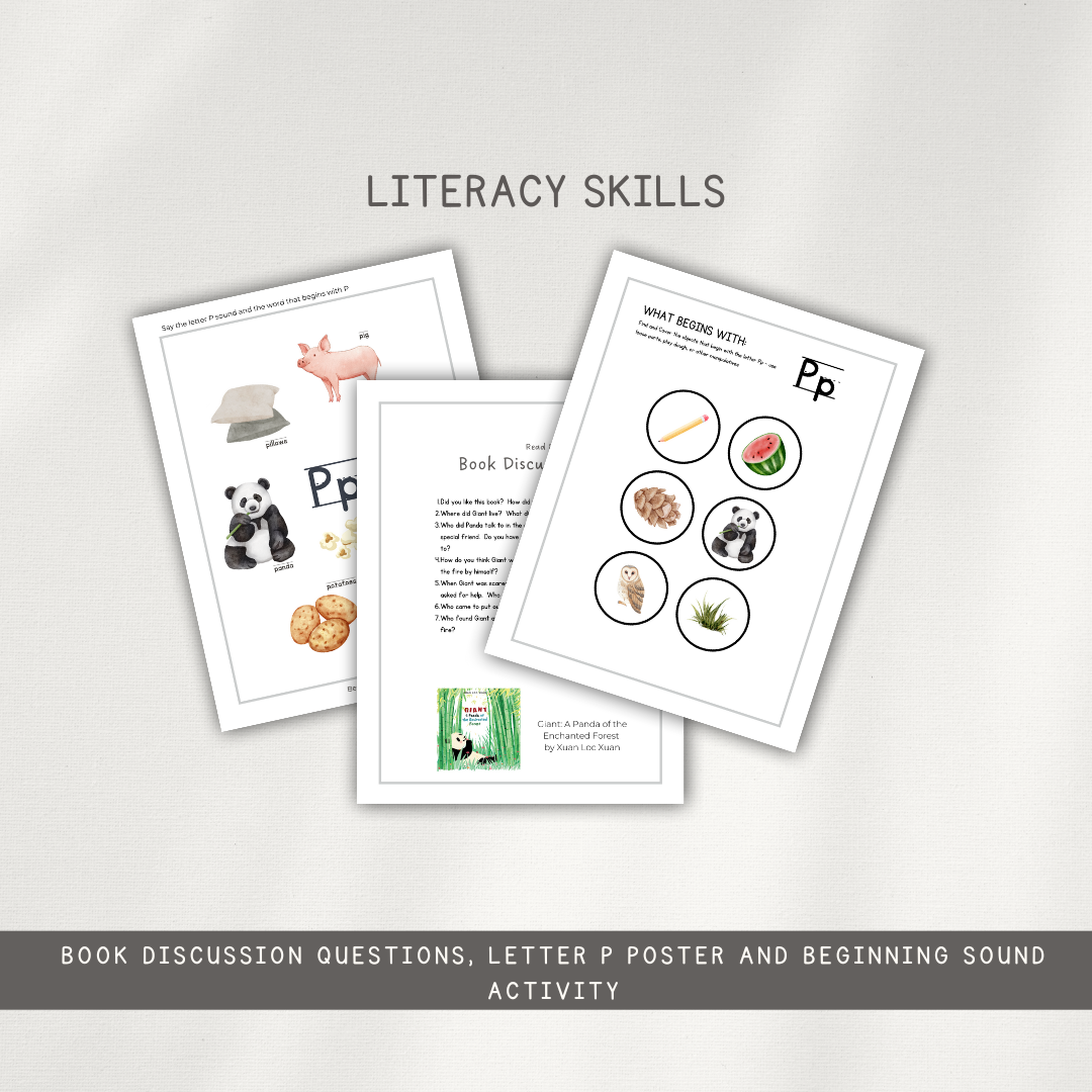 Panda Activity Pages - Printed Packet - Chickadees Wooden Toys