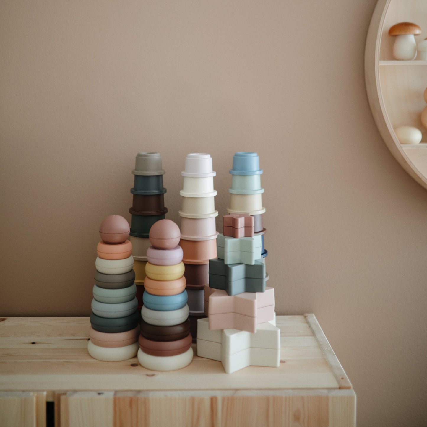 Stacking Rings Toy - Chickadees Wooden Toys