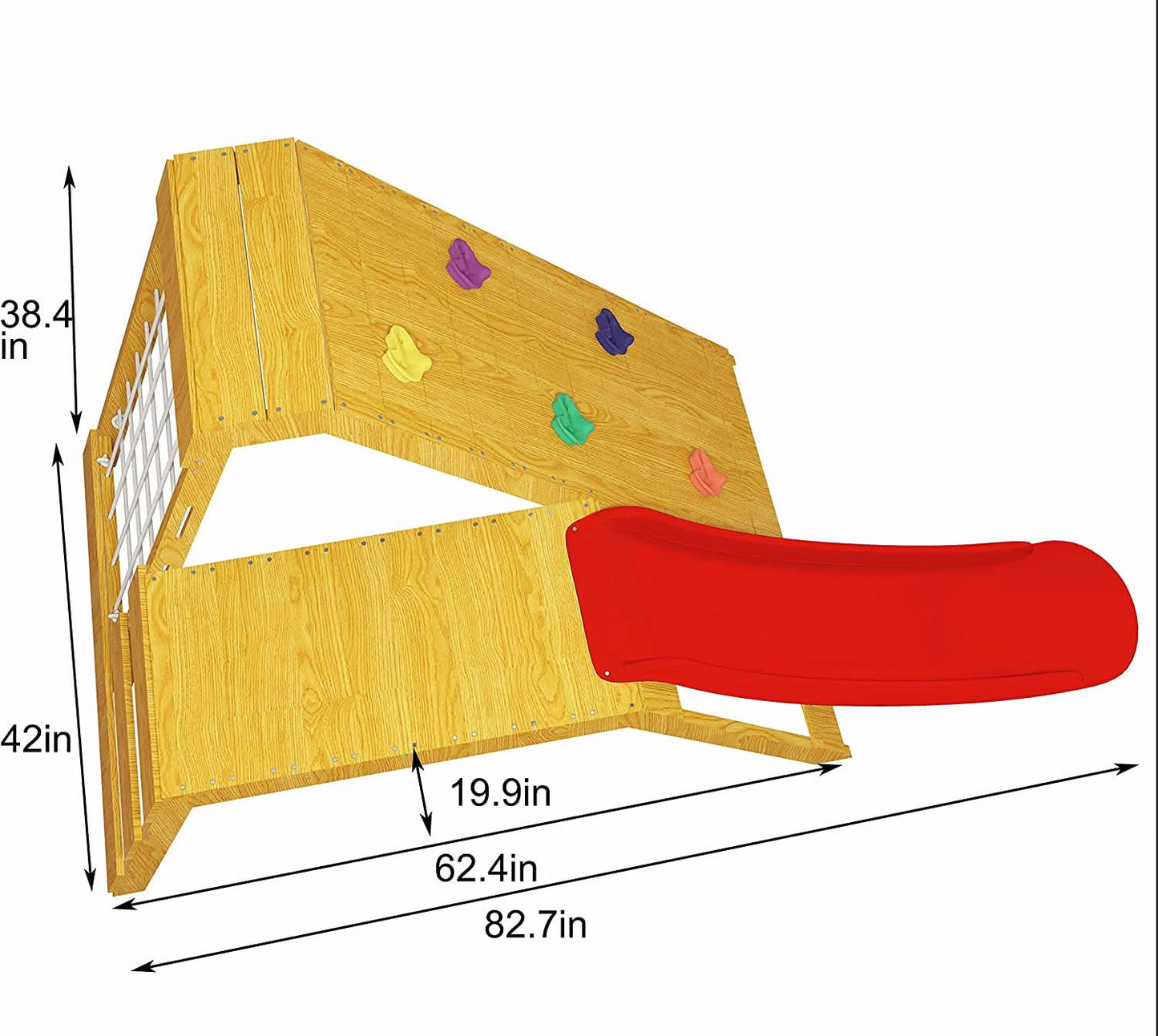 Palm - 5-in-1 Outdoor and Indoor Playground Playset - Chickadees Wooden Toys
