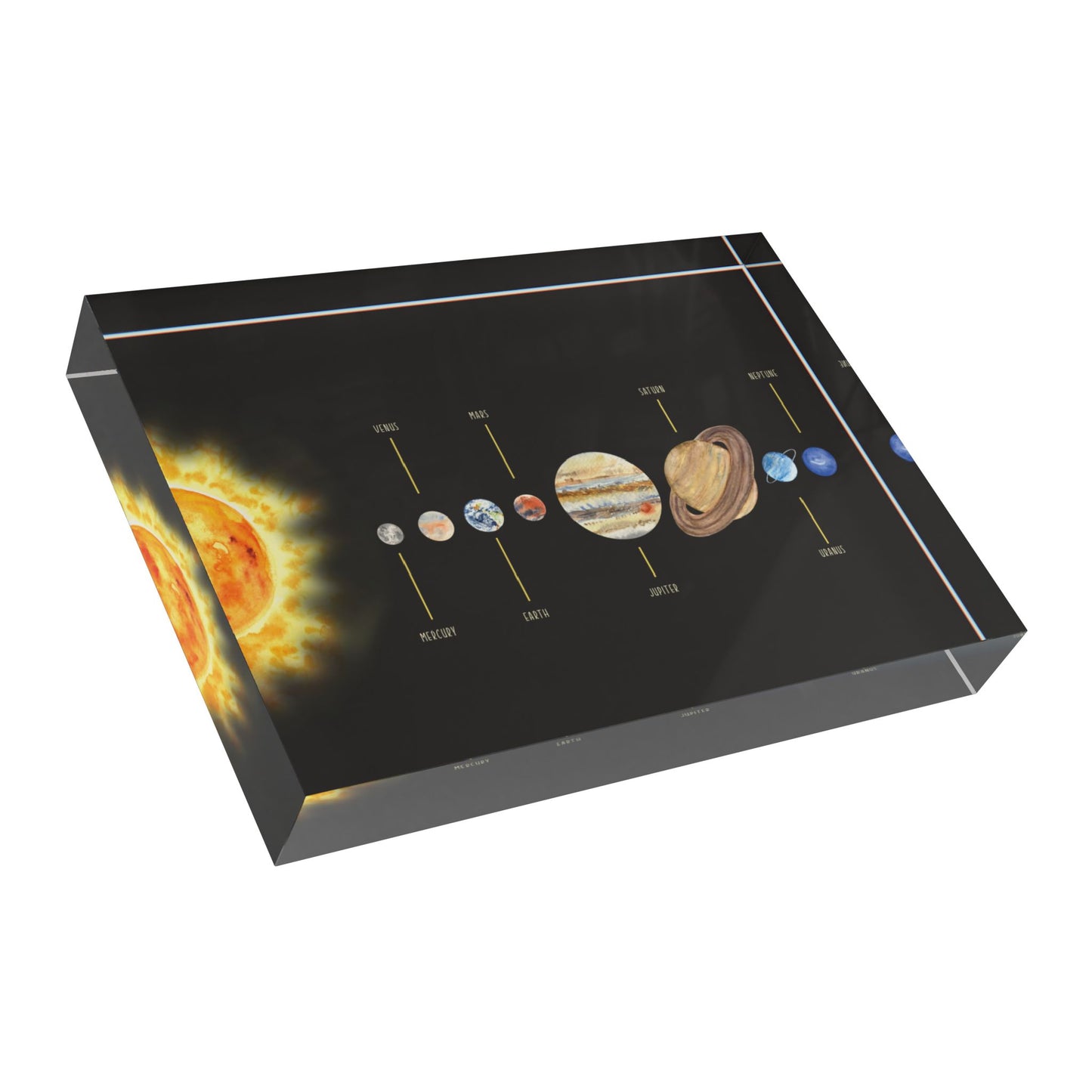 Solar System Acrylic Block