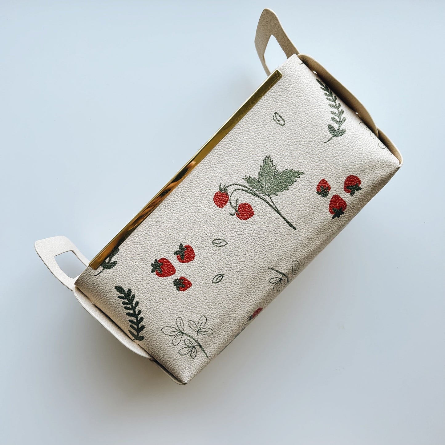 Reversible Origami Tote (strawberry & cream) - Chickadees Wooden Toys