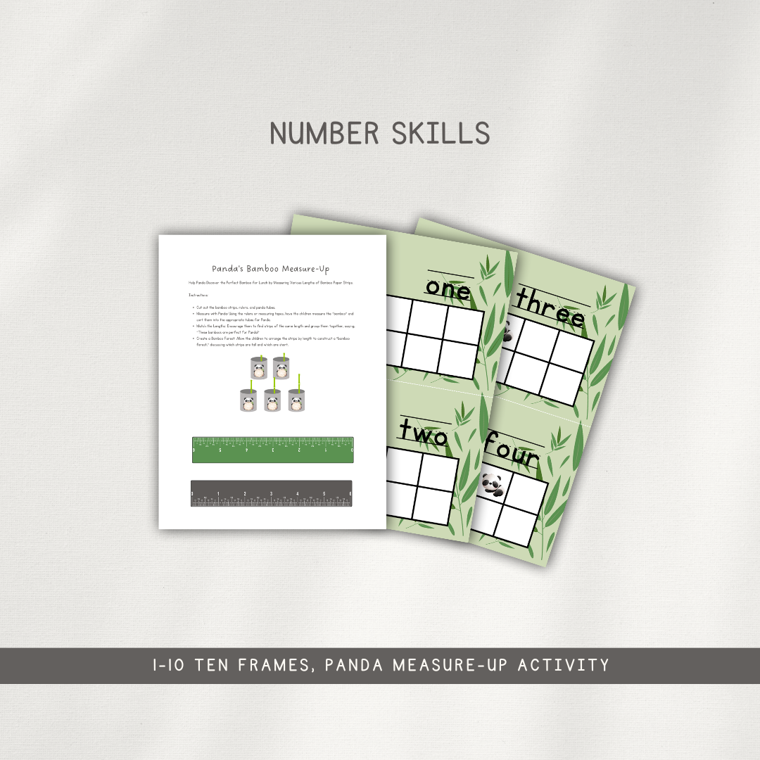 Panda Activity Pages - Printed Packet - Chickadees Wooden Toys
